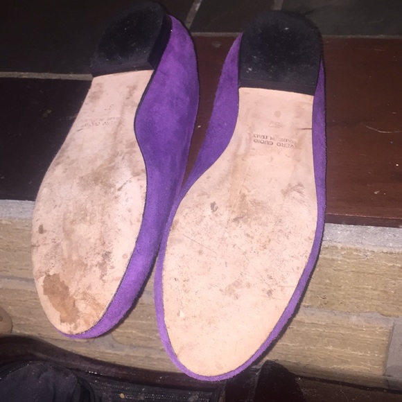 Andrea Carrano Purple Flats Made in Italy Size 37 SB4 - Picture 7 of 8